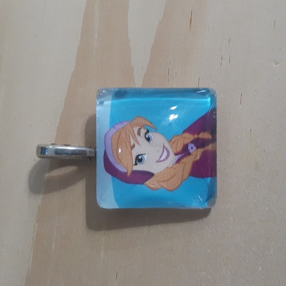 Hand Crafted Anna Glass Tile Pendant Frozen Disney jewelry Gift - Picture 1 of 2
